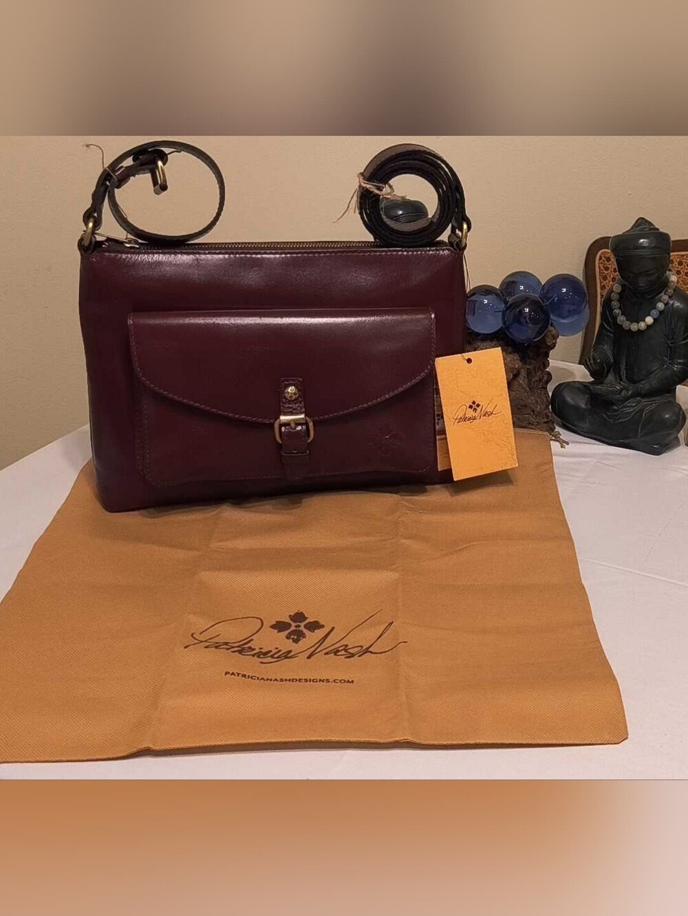 ​Patricia Nash Luxury Full-Grain Leather Crossbody Bag • Collector’s Set